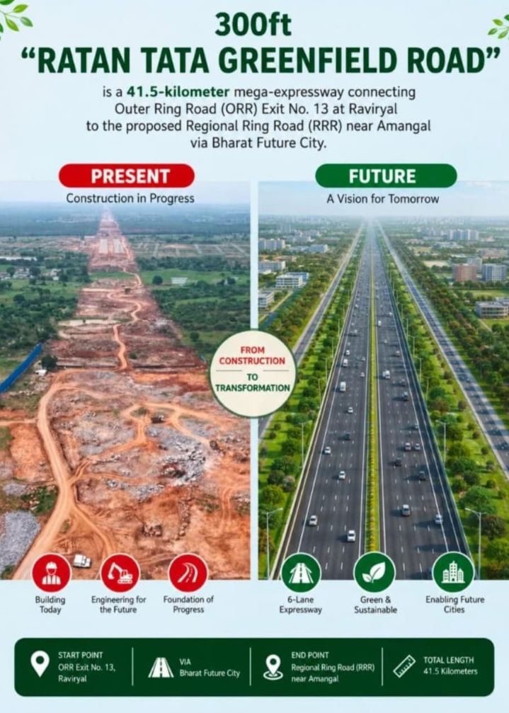 300ft Ratan Tata Greenfield Mega Expressway